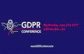 Wednesday, June 21st 2017 AED Studios, Lint · future Regulation) mean for digital advertising? The GDPR will fundamentally change the way the digital advertising industry works with