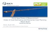 RICS New Rules of Measurement PLP Presentation 20090520€¦ · Estimating and cost planning process – as defined by the NRM (40 minutes) • Overview of the types of estimates