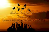 Class of 2020 Senior Scholarship & Awards …...2020/06/15  · Senior Scholarship & Awards Presentation Abraham Clark High School Class of 2020 Welcome to the Senior Scholarship and