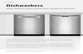 142 | Dishwashers Dishwashers · 2017-06-26 · 142 | Dishwashers Dishwashers Sleek, flush European styling with a design for everyone. Bosch designers believe that form must always