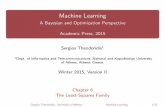 Machine Learning - A Bayesian and Optimization Perspective … · 2016-01-17 · Machine Learning A Bayesian and Optimization Perspective Academic Press, 2015 Sergios Theodoridis1