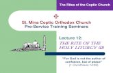 $ St. Mina Coptic Orthodox Church Pre-Service Training Seminars · 2017-02-22 · St. Mina Coptic Orthodox Church & ىبياجعلا انيمرام ميظعلا ديهشلا ةسينك