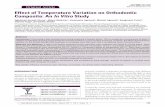 Effect of Temperature Variation on Orthodontic Composite: An In … · 2020-03-11 · 1Post-graduate Student, Department of Orthodontics and Dentofacial Orthopedics, Bharati Vidyapeeth