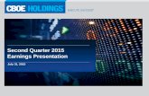 2Q Earnings Presentation - Chicago Board Options Exchangeir.cboe.com/.../presentations/2Q15-Earnings-Presentation.pdf · 2016-06-20 · Earnings Presentation July 31, 2015 . CBOE