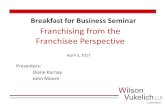 Franchising from the Franchisee Perspective · Introduction to Canadian Franchise Law •Franchising is not as heavily regulated in Canada as it is in the United States. •In Canada,