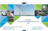 Energy: Recent developments in the EU87dd76b… · DG ENER, Unit C3. Energy Efficiency Coordination Group. Energy Community. Sarajevo, 5 March 2019. CLEAN ENERGY FOR ALL EUROPEANS.
