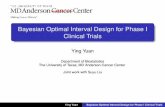 Bayesian Optimal Interval Design for Phase I Clinical Trials 2012 Yuan.pdfBayesian Optimal Interval Design for Phase I Clinical Trials Ying Yuan Department of Biostatistics The University