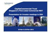 CapitaCommercial TrustCapitaCommercial Trust€¦ · CapitaCommercial Trust Presentation *November 2012* Recorded average net absorption of 1.7 mil sq ft over 3 years post GFC; Demonstrated