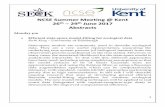 NCSE Summer Meeting @ Kent 26th 29 June 2017 Abstracts · opportunities for biodiversity modelling. Recently proposed ... An Introduction Using R, Second Edition, Chapman & Hall/CRC.