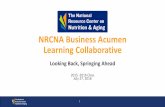 NRCNA Business Acumen Learning Collaborative · 2017-10-31 · NRCNA Business Acumen Learning Collaborative Looking Back, Springing Ahead 2015 -2016 Class July 27, 2016. 2 ... August