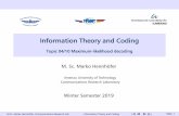 Information Theory and Coding · M.Sc. Marko Hennhöfer, Communications Research Lab Information Theory and Coding Slide: 27 4 Channel Coding multiplied with -1 Question: What is