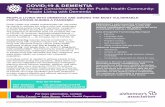 COVID-19 & Dementia, Unique Considerations for the Public … · 2020-06-15 · Public Health Department. Unique Considerations for the Public Health Community: People Living with