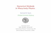 Numerical Methods in Many-body Physics · 2017-03-20 · Literature: •R.M. Noack and S.R. Manmana, “Diagonalization- and Numerical Renormalization-Group-Based Methods for Interacting