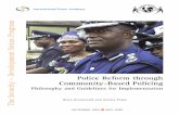 Police Reform through Community-Based Policing€¦ · II. Community-Based Policing as a Model for Police Reform Community-based policing is both a philosophy (a way of thinking)