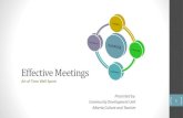 Effective Meetings M - Board Leadership Lethbridge€¦ · Effective Meetings. Past Meeting Experiences What would you recommend for ensuring meetings are productive and ... What