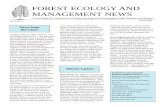 FOREST ECOLOGYAND MANAGEMENT NEWSforestandwildlifeecology.wisc.edu/wp-content/uploads/...FOREST ECOLOGYAND MANAGEMENT NEWS A Newsletter for Department of Forest Ecology and Management