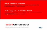 ACT Alliance Appeal · 2020-06-19 · SECRETARIAT: 150, route de Ferney, P.O. Box 2100, 1211 Geneva 2, Switzerland TEL.: +4122 791 6434 – FAX: +4122 791 6506 – . Budget Requested: