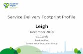 Service Delivery Footprint Profile - Wigan · Leigh SDF Profile v1.1 3 Population •Leigh population is generally younger than other SDFs •It has the lowest proportion of people
