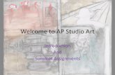 Welcome to AP Studio Art - Eastlake High School · 2018-06-12 · Taking the AP Art Test •Taking the test is a requirement of the class. •You will submit 24 images digitally and