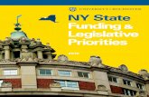 NY S ta te Fundin g Legislativ e Priorities · research spending, New York attracts only 4% of the nation’s venture capital investment while California attracts 47%. Excell Partners,