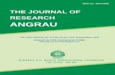 angrau.ac.in 46(1), 2018, The JoR ANGRAU.pdf · ANGRAU/AI & CC/2018 Regd. No. 25487/73 Printed at Ritunestham Press, Guntur and Published by Dr. J. Krishna Prasadji, Dean of Agriculture