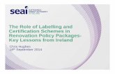 The Role of Labelling and Certification Schemes in Renovation … · 2014-12-11 · • Residential (apartments, flats and single family homes) – 487,161 BERs – 679 Experts –
