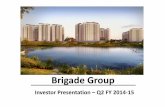 Brigade Group - ACE Analyser Meet/200020_20141104.pdf2014/11/04  · Commercial, Residential, Retail Mall and Hotel projects in SEZ & Non‐SEZ Area in Gujarat International Finance