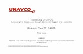 2016 Strategic Plan Landscape - UNAVCO · Strategic Plan 2016-2020 Final copy MISSION UNAVCO, a non-profit university-governed consortium, facilitates geoscience 1 research and education