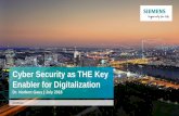 Cyber Security as THE Key Enabler for Digitalization · Cyber Security as THE Key Enabler for Digitalization Dr. Norbert Gaus | July 2018 Unrestricted