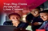 Top Big Data Analytics Use Cases - oracle.com · Manufacturing Big Data Use Cases PREDICTIVE MAINTENANCE Big data can help predict equipment failure. Potential issues can be discovered