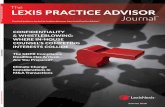 LEXIS PRACTICE ADVISOR Practical guidance backed by ... SUMMER 2018 (Volume 3, Issue 3) The Lexis Practice Advisor Journal (Pub No. 02380; ISBN: 978-1-63284-895-6) is a complimentary