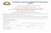 Canadian Institute of Sathya Sai Educatiocisse.ca/ApplicationFormCOURSE1AUG2013.pdf · (2) Registration is limited to 25 candidates based on appropriate qualifications. (3) To expedite