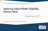 Exploring Subject Matter Eligibility: Abstract Ideas...2016/12/15  · A full transcript of this presentation can be found under the Notes Tab. Exploring Subject Matter Eligibility:
