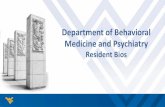 Department of Behavioral Medicine and Psychiatry Residency ... · New York, NY. Undergraduate: Columbia University. Hobbies: Eating, Food, Dining, Thinking about eating and food,