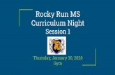 Curriculum Night Rocky Run MS Session 1 · 2020-01-31 · Curriculum Night Session 1 Thursday, January 30, 2020 Gym English: Ms. Bartling History: Mr. Sawatzky Science: Mr. Williams