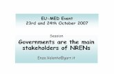 Session Governments are the main stakeholders of NRENs · 2007-10-26 · BNL FNAL DK UK NL DE IT ES FR GEANT2 CH LHC TIER0 – TIER1 Optical Private Network - OPN. ... GARR-X (cross-connect)