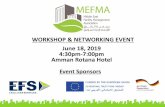 WORKSHOP & NETWORKING EVENT June 18, 2019 4:30pm …mefma.org/images/stories/NetworkingEvents/Event Presentation - June 18.pdfWORKSHOP & NETWORKING EVENT June 18, 2019 4:30pm-7:00pm