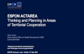 ESPON ACTAREA Thinking and Planning in Areas of ... · Alicia Cuche Swiss Federal Office for Spatial Development (ARE) Lead stakeholder Regional and national spatial planning: new