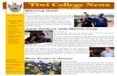 Tiwi College Newstiwicollege.com/images/Newsletter_2013_3.pdfPort Melville at the kind invitation from the people of Ezion Holdings, Marine & ivil and Tiwi Marine Services. The students