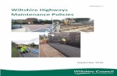 APPENDIX 4 Wiltshire Highways Maintenance Policies · its road lighting and highway electrical equipment in a safe condition. This Council has over 40,000 street lights and has a