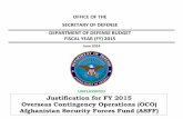 OFFICE OF THE SECRETARY OF DEFENSE ......OFFICE OF THE SECRETARY OF DEFENSE DEPARTMENT OF DEFENSE BUDGET FISCAL YEAR (FY) 2015 June 2014 ... FISCAL YEAR 2015 OVERSEAS CONTINGENCY OPERATIONS