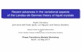 Recent advances in the variational aspects of the Landau ... · Recent advances in the variational aspects of the Landau-de Gennes theory of liquid crystals Arghir Zarnescu joint