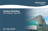 Analyst Briefing UK Waste Market · Unrivalled expertise delivering the right strategy for each business Legacy Business Recycling & Resources Energy Landfill Recycling Collection