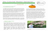 The Colonial Master Gardenerjccwmg.org/Newsletters/FinalOct13Newsletter.pdf · 2013-09-28 · from Lafayette High School. She started gardening about 20 years ago when she and her