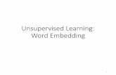 Unsupervised Learning: Word Embeddingspeech.ee.ntu.edu.tw/~tlkagk/courses/ML_2017... · class 1 Class 2 Class 3 ran jumped walk Word Class. Word Embedding ... Reference: Hinton, Geoffrey