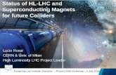 Status of HL-LHC and Superconducting Magnets for future Colliders · 2018-07-04 · logo area 1232 SC dipoles –15 m –8.33 T (Nb-Ti) 500 SC Quadrupoles –8000 Corrector Magnets