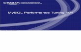 MySQL Performance Tuning 101 - Khan Kennels · - MyISAM uses the OS ﬁle caching system to hold the data ﬁles. This means that we have to leave space for the OS ﬁle system otherwise