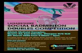 SOCIAL BADMINTON DOUBLES COMPETITIONbtckstorage.blob.core.windows.net/site14918/Social... · 2020-02-11 · SOCIAL BADMINTON DOUBLES COMPETITION Enter now and support this local competition,