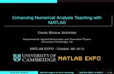 Enhancing Numerical Analysis Teaching with MATLAB€¦ · mathematical analysis. MATLAB enhancement: Illustrate the concepts underlying numerical analysis, as well as demonstrating