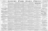 Local News Daily Press By Telegraph Late News · All the Local News Daily Press Late News By Telegraph FOURTEENTH-YEAR. NO.2112. ASBURY PARK, NEW-JERSEY, THURSDAY, MAY 10,”1900:^STX